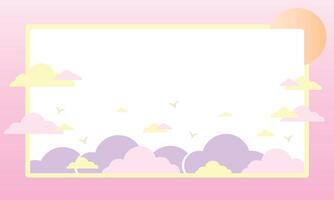 Abstract kawaii Sky Pastel background vector