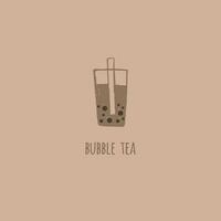 diseño de logotipo de té de burbujas vector