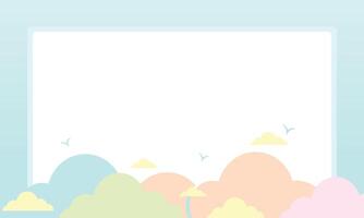 Abstract kawaii Sky Pastel background vector