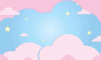 Abstract kawaii Sky Pastel background vector