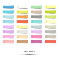 set of colorful sticky notes vector