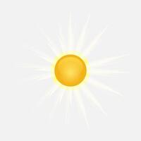Sun illustration with burst effect, sun rays vector
