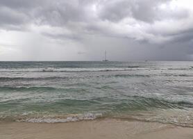 Seascape with thunderstorm photo