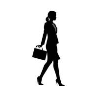Business woman silhouette design isolated on white background. Female silhouette on white background. vector
