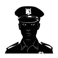 Military Officer Silhouette with Decorated Hat vector