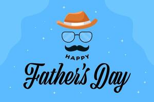 happy father's day background illustration in flat style vector