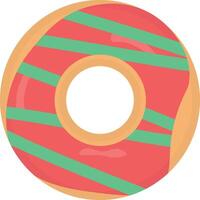 Sweet Donuts Illustration. Delicious Snack. with Chocolate, Macha, and Pink Glazed Snack on White Background. vector