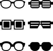 Free retro collection of various eyeglass design vector