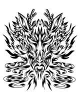 Illustration of a tribal tattoo of a wild animal. Perfect for t-shirts, clothes, hats, stickers vector