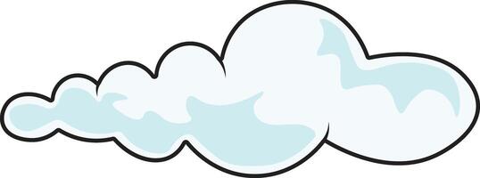 Cute Cartoon Fluffy Clouds for Background Template. Isolated Icon vector