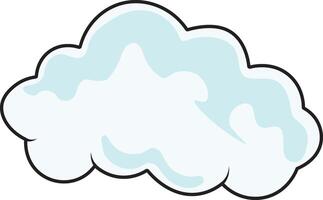 Cute Cartoon Fluffy Clouds for Background Template. Isolated Icon vector