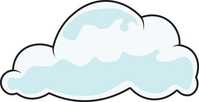 Cute Cartoon Fluffy Clouds for Background Template. Isolated Icon vector
