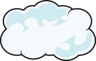 Cute Cartoon Fluffy Clouds for Background Template. Isolated Icon vector