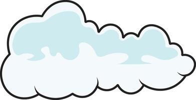 Cute Cartoon Fluffy Clouds for Background Template. Isolated Icon vector