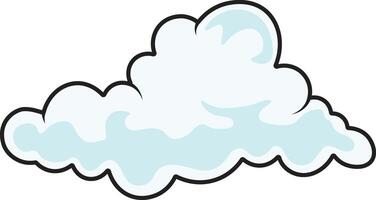Cute Cartoon Fluffy Clouds for Background Template. Isolated Icon vector