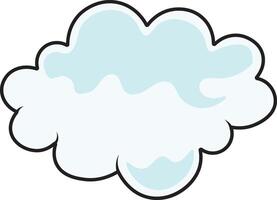 Cute Cartoon Fluffy Clouds for Background Template. Isolated Icon vector