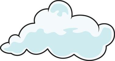 Cute Cartoon Fluffy Clouds for Background Template. Isolated Icon vector