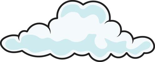 Cute Cartoon Fluffy Clouds for Background Template. Isolated Icon vector