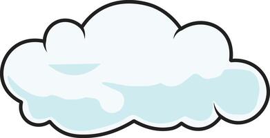 Cute Cartoon Fluffy Clouds for Background Template. Isolated Icon vector