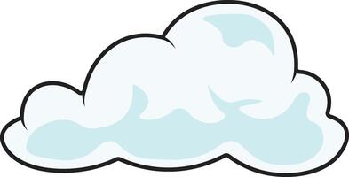 Cute Cartoon Fluffy Clouds for Background Template. Isolated Icon vector