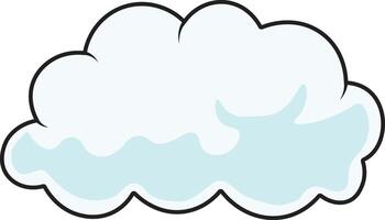 Cute Cartoon Fluffy Clouds for Background Template. Isolated Icon vector