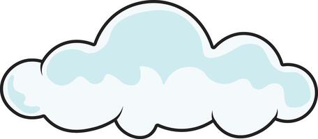 Cute Cartoon Fluffy Clouds for Background Template. Isolated Icon vector