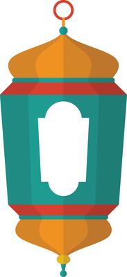 Ramadan Kareem Lantern Ornament. in Cartoon Design Style