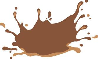 chocolate chapoteo en dibujos animados estilo. gotita chocolate. ilustración en blanco antecedentes vector
