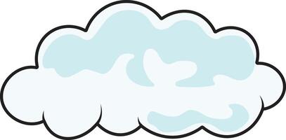 Cute Cartoon Fluffy Clouds for Background Template. Isolated Icon vector