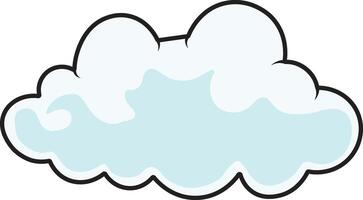Cute Cartoon Fluffy Clouds for Background Template. Isolated Icon vector