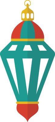 Ramadan Kareem Lantern Ornament. in Cartoon Design Style