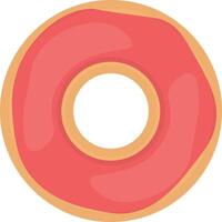 Sweet Donuts Illustration. Delicious Snack. with Chocolate, Macha, and Pink Glazed Snack on White Background. vector