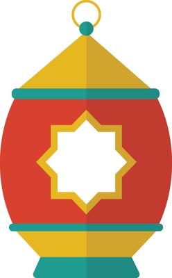 Ramadan Kareem Lantern Ornament. in Cartoon Design Style