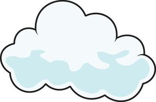 Cute Cartoon Fluffy Clouds for Background Template. Isolated Icon vector