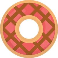 Sweet Donuts Illustration. Delicious Snack. with Chocolate, Macha, and Pink Glazed Snack on White Background. vector