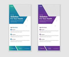 Medical Roll-Up Or Dl Flyer And Rack Card Design Template For Your Business vector