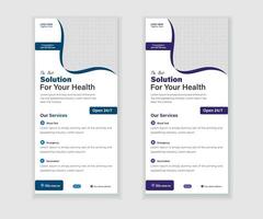 Medical Roll-Up Or Dl Flyer And Rack Card Design Template For Your Business vector