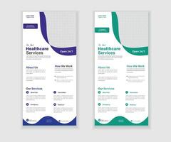 Medical Roll-Up Or Dl Flyer And Rack Card Design Template For Your Business vector