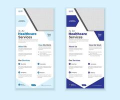 Medical Roll-Up Or Dl Flyer And Rack Card Design Template For Your Business vector