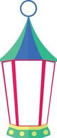 Ramadhan Kareem Lantern Icon. with Flat Cartoon Design vector