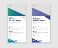 Medical Roll-Up Or Dl Flyer And Rack Card Design Template For Your Business vector