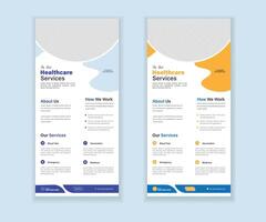 Medical Roll-Up Or Dl Flyer And Rack Card Design Template For Your Business vector