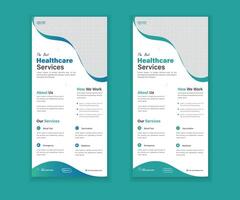 Medical Roll-Up Or Dl Flyer And Rack Card Design Template For Your Business vector