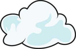 Cute Cartoon Fluffy Clouds for Background Template. Isolated Icon vector
