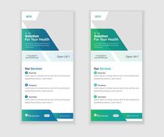 Medical Roll-Up Or Dl Flyer And Rack Card Design Template For Your Business vector