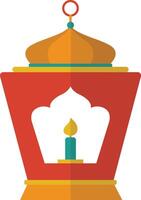 Ramadan Kareem Lantern Ornament. in Cartoon Design Style vector