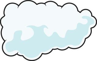 Cute Cartoon Fluffy Clouds for Background Template. Isolated Icon vector