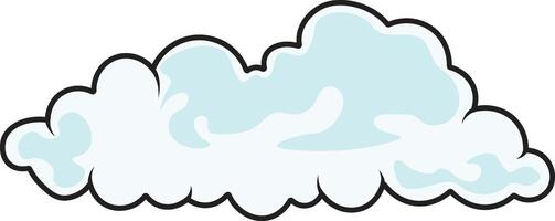 Cute Cartoon Fluffy Clouds for Background Template. Isolated Icon vector