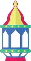 Ramadhan Kareem Lantern Icon. with Flat Cartoon Design vector