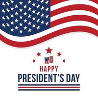 Happy Presidents day in United States. Washington's Birthday. Federal holiday in America. Celebrated in February. Poster, banner and background vector